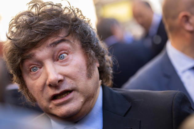 October 21, 2026, Madrid, Madrid, SPAIN: During his visit to Madrid, Argentine President Javier Milei lashes out at a journalist, saying: I cannot respect your brain. Madrid SPAIN - ZUMAl221 20261021_zip_l221_007 Copyright: xIgnacioxLopezxIsasmendix