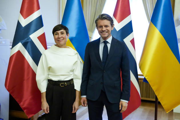 The President of Ukraine Visits Norway Oslo 20261021 Ine Eriksen Soreide H and Peter Frolich H during the visit. The President of Ukraine, Volodymyr Zelenskyy, visits the Storting, where he meets with Storting President Masud Gharahkhani and the parliamentary leaders. Photo: Ole Berg Rusten NTB POOL Oslo, Norway aQuS5VSR3xk EDITORIAL USE ONLY Ref BNC POLaQuS5VSR3xk jpg  Copyright: xOlexBerg-Rustenx xNTBx