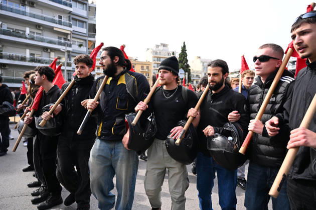 October 21, 2026, Thessaloniki, Greece: Students protest in Greece, calling for better education and government action to ease the burden of rising living costs. Thessaloniki Greece - ZUMAp191 20261021_zap_p191_030 Copyright: xGiannisxPapanikosx