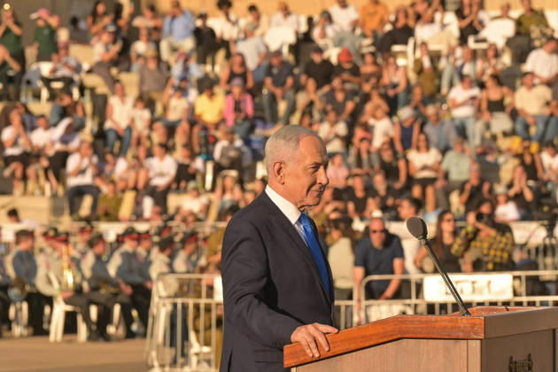 October 21, 2026, Mitzpe Ramon, Israel: Israeli Prime Minister Benjamin Netanyahu delivers an address during the Israel Defense Forces (IDF) officer course graduation ceremony at the Bahad 1 Officers School. With IsraelÃ¢â‚¬â ¢s general election scheduled for October 27, Netanyahu spoke to newly commissioned officers to emphasize national security priorities amid trailing poll numbers six days before the vote. Mitzpe Ramon Israel  - ZUMAi99_ 20261021_zip_i99_002 Copyright: xKobixGideon IsraelxGpox