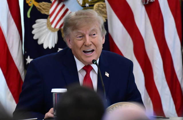 October 21, 2026, Washington, District Of Columbia, USA: United States President Donald J Trump makes remarks as he hosts a Roundtable on Protecting American Families and Seniors from Cybercrime, in the East Room of the White House in Washington, DC, USA, on Wednesday, October 21, 2026 Washington USA - ZUMAs152 20261021_faa_s152_012 Copyright: xRonxSachs-CNPx