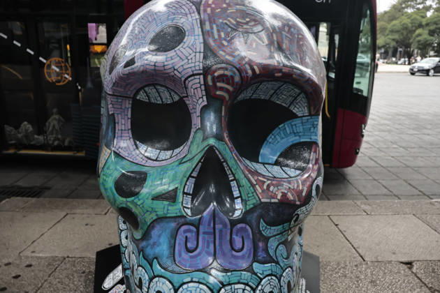 October 21, 2026, Mexico City, Cdmx, Mexico: The Mexicraneos exhibition has been installed along the Paseo de la Reforma avenue in Mexico City, marking the start of the Day of the Dead celebrations in the country. This edition of the exhibition, titled Collection: Living Nature Mystical Tales. features 35 giant skulls, each artistically transformed by various creators. Mexico City Mexico - ZUMAp204 20261021_zip_p204_087 Copyright: xJosuexPerezx