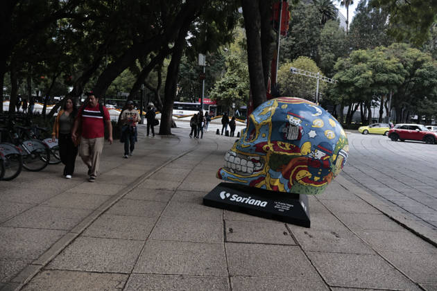 October 21, 2026, Mexico City, Cdmx, Mexico: The Mexicraneos exhibition has been installed along the Paseo de la Reforma avenue in Mexico City, marking the start of the Day of the Dead celebrations in the country. This edition of the exhibition, titled Collection: Living Nature Mystical Tales. features 35 giant skulls, each artistically transformed by various creators. Mexico City Mexico - ZUMAp204 20261021_zip_p204_076 Copyright: xJosuexPerezx