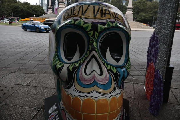 October 21, 2026, Mexico City, Cdmx, Mexico: The Mexicraneos exhibition has been installed along the Paseo de la Reforma avenue in Mexico City, marking the start of the Day of the Dead celebrations in the country. This edition of the exhibition, titled Collection: Living Nature Mystical Tales. features 35 giant skulls, each artistically transformed by various creators. Mexico City Mexico - ZUMAp204 20261021_zip_p204_081 Copyright: xJosuexPerezx