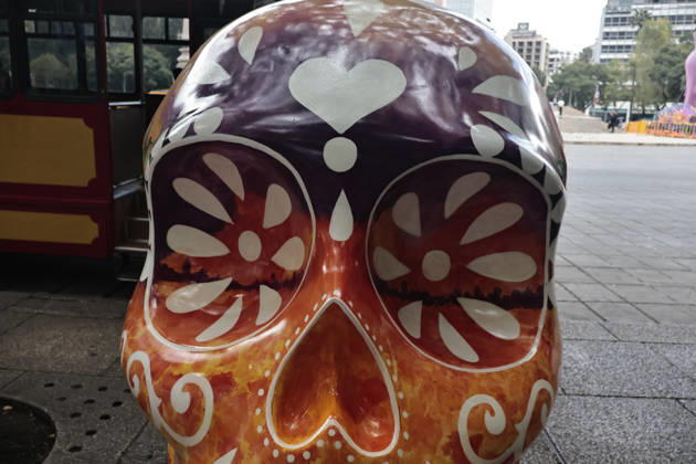 October 21, 2026, Mexico City, Cdmx, Mexico: The Mexicraneos exhibition has been installed along the Paseo de la Reforma avenue in Mexico City, marking the start of the Day of the Dead celebrations in the country. This edition of the exhibition, titled Collection: Living Nature Mystical Tales. features 35 giant skulls, each artistically transformed by various creators. Mexico City Mexico - ZUMAp204 20261021_zip_p204_066 Copyright: xJosuexPerezx
