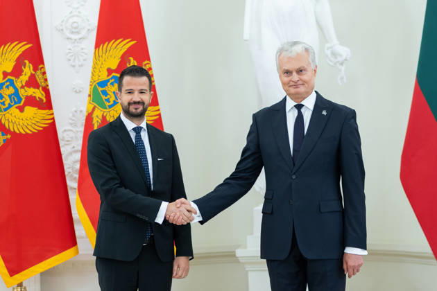 Gitanas Nauseda, President of the Republic of Lithuania, received Jakov Milatovic, President of Montenegro, who was visiting Lithuania. Vilnius, October 22, 2026  Copyright: xx