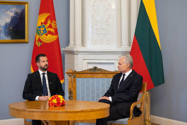 Gitanas Nauseda, President of the Republic of Lithuania, received Jakov Milatovic, President of Montenegro, who was visiting Lithuania. Vilnius, October 22, 2026  Copyright: xx