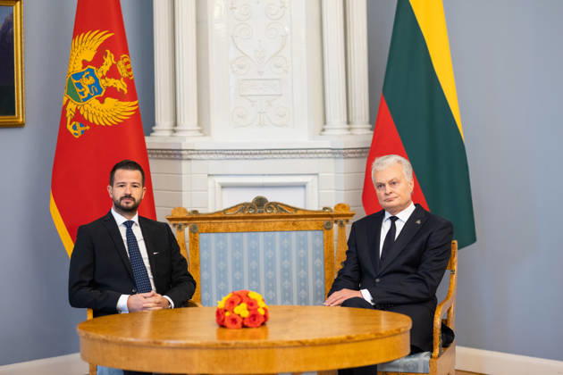 Gitanas Nauseda, President of the Republic of Lithuania, received Jakov Milatovic, President of Montenegro, who was visiting Lithuania. Vilnius, October 22, 2026  Copyright: xx