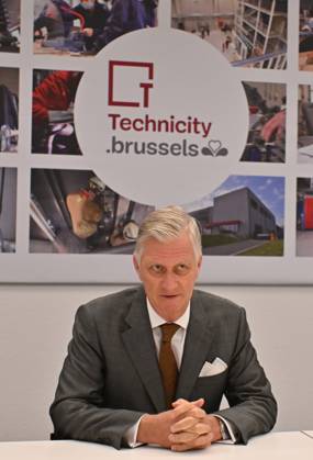 The King Visits Technicity Brussels ANDERLECHT, BELGIUM - OCTOBER 22 : King Philippe visits Technicity.brussels, the training and employment hub for the technology industry, in Anderlecht. Technicity.brussels was established through a public-private partnership and is aimed at job seekers, employees seeking retraining or further education, and students and teachers from secondary schools and colleges. The organization offers hands-on technical training and actively assists participants in finding a job. Companies can turn to it for continuing education for their staff or to rent modern technical infrastructure. During his visit, the King toured four training workshopselevator technology; HVAC and refrigeration technology; welding; and ele  Copyright: xBertxVanxDenxBrouckex
