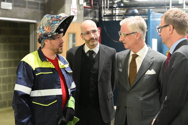 The King Visits Technicity Brussels ANDERLECHT, BELGIUM - OCTOBER 22 : King Philippe visits Technicity.brussels, the training and employment hub for the technology industry, in Anderlecht. Technicity.brussels was established through a public-private partnership and is aimed at job seekers, employees seeking retraining or further education, and students and teachers from secondary schools and colleges. The organization offers hands-on technical training and actively assists participants in finding a job. Companies can turn to it for continuing education for their staff or to rent modern technical infrastructure. During his visit, the King toured four training workshopselevator technology; HVAC and refrigeration technology; welding; and ele  Copyright: xBertxVanxDenxBrouckex