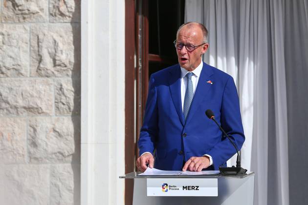 Sveti Stefan, Montenegro, October 22, 2026: The Chancellor s Trip Abroad for the Berlin Process Summit; Press Conference with Federal Chancellor Friedrich Merz (CDU) Copyright: xdtsxNachrichtenagenturx dts_140238