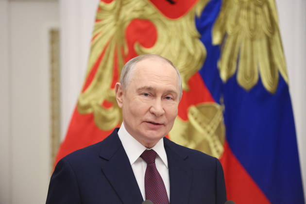 October 22, 2026, Moscow, Russia: Russia s President VLADIMIR PUTIN during a ceremony to present the banner of the Federal Customs Service of Russia to the agency s head, Pikalev. Approved by a presidential decree in 2019, the banner has not yet been presented to the agency s top official. Moscow Russia  - ZUMAt113 20261022_zaa_t113_389 Copyright: xPelageyaxTikhonovax