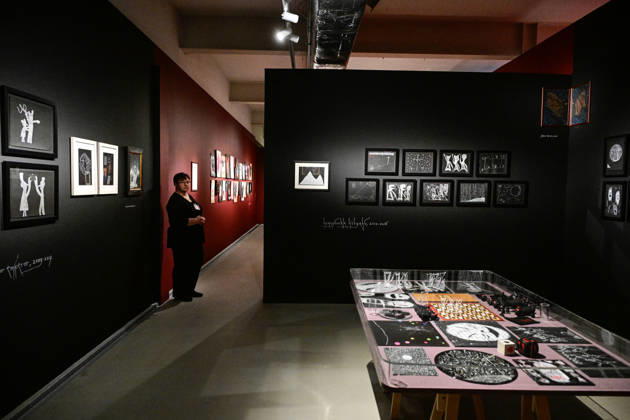 British artist David Tibet (not pictured) presents his visual work - exhibition Hallucinate, Children in DOX Centre for Contemporary Art in Prague, Czech Republic, October 22, 2026. (CTKxPhoto RomanxVondrous) CTKPhotoP2026102206108  CTKPhotoP2026102206108