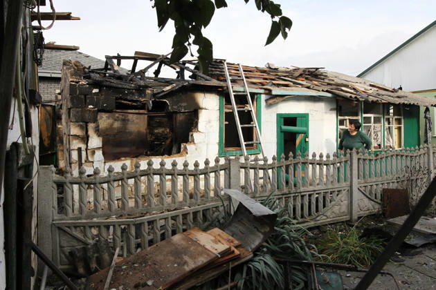 Svitlana’s house has been damaged by a Russian attack for the third time, Dnipro, Ukraine, October 22, 2026. According to city head Borys Filatov, 11 private houses were damaged in the strike on Thursday morning, and one home burned down completely. (Photo by Mykola Miakshykov Ukrinform) Russian army attacks residential area in Dnipro  Copyright: xMykolaxMiakshykovx