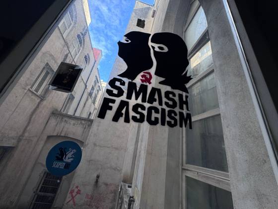 October 22, 2026, Naples, Italy: NAPLES, ITALY OCTOBER 22, 2026: Students of the Collettivo autorganizzato universitario (CAU, the Self-Organised University Collective), together with Ecologia Politica Napoli (Ecopol), are occupying the Porta di Massa site of the University of Naples Federico II, which they took over on October 21. Francesco, a spokesperson for the collective, said: We are occupying our site against high rents, against the cost of living and for a right to study that is truly possible for everyone. A banner at the entrance presents the occupation as a step towards the October 30 general strike. The occupation came as the university announced that, from October 22 and until further notice, ordinary teaching would mov - ZUMAq101 20261022_zna_q101_114 Copyright: xAlessiaxCoccax