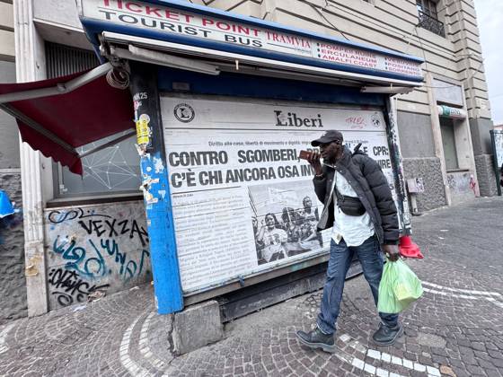 October 22, 2026, Naples, Italy: NAPLES, ITALY OCTOBER 22, 2026: Students of the Collettivo autorganizzato universitario (CAU, the Self-Organised University Collective), together with Ecologia Politica Napoli (Ecopol), are occupying the Porta di Massa site of the University of Naples Federico II, which they took over on October 21. Francesco, a spokesperson for the collective, said: We are occupying our site against high rents, against the cost of living and for a right to study that is truly possible for everyone. A banner at the entrance presents the occupation as a step towards the October 30 general strike. The occupation came as the university announced that, from October 22 and until further notice, ordinary teaching would mov - ZUMAq101 20261022_zna_q101_107 Copyright: xAlessiaxCoccax