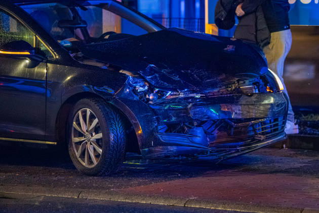Patrol Car and VW Golf Collide; Two People Suffered Minor Injuries O