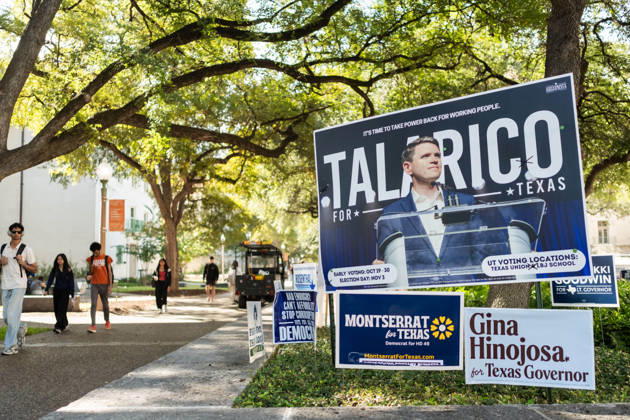 Midterm polling location Illustration - Austin AJ This photo is an illustration of polling location with posters of the differents candidates during the early voting in Texas for the midterm elections in Austin, Texas, United States (USA) on October 22, 2026. Democrat James Talarico is facing Republican and Texas Attorney General Ken Paxton in a race for one of Texas s US Senate seats. No Democrat has won statewide office in the conservative southern state since 1994, and Donald Trump carried Texas by nearly 14 percentage points in the 2024 presidential election. Photo by Alexis Jumeau ABACAPRESS.COM Austin Texas  Copyright: xJumeauxAlexis ABACAx