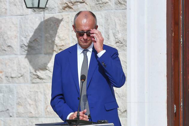 Sveti Stefan, Montenegro, October 22, 2026: The Chancellor s Trip Abroad for the Berlin Process Summit; Press Conference with Federal Chancellor Friedrich Merz (CDU) Copyright: xdtsxNachrichtenagenturx dts_140285