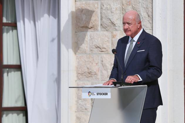 Sveti Stefan, Montenegro, October 22, 2026—The Chancellor’s trip abroad for the Berlin Process Summit; press conference with Austrian Chancellor Christian Stocker Copyright: xdtsxNachrichtenagenturx dts_140296