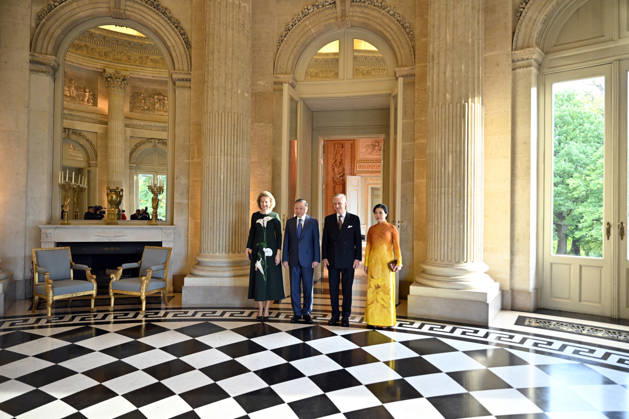 King Philippe of Belgium meets with Vietnamese President To Lam in Belgium BRUSELLS, BELGIUM - OCTOBER 23: King Philippe of Belgium (2nd R) and Queen Mathilde (L) host Vietnamese President To Lam (2nd L) and his wife, Ngo Phuong Ly (R), at the Royal Palace of Laeken in Belgium, Brussels on October 23, 2026. Dursun Aydemir Anadolu Brussels Belgium. Editorial use only. Please get in touch for any other usage.  Copyright: x2026xAnadoluxDursunxAydemirx