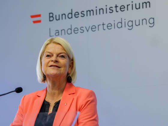October 23, 2026: Press Conference on the BMLV Youth Monitor 2026—Federal Minister of Defense Klaudia Tanner (ÖVP) on October 23, 2026, at the press conference titled What Do Young People Think About the Austrian Armed Forces? held at the Rossauer Barracks in Vienna, Vienna, Austria