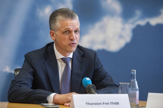 On Friday, October 23, 2026, Stephan Toscani, the CDU’s state chairman in Saarland, will welcome Thorsten Frei, the CDU’s parliamentary group leader in the German Bundestag, to the Saarland State Parliament. Together, they will hold a press conference. Pictured: Thorsten Frei, Member of the Bundestag, CDU bub