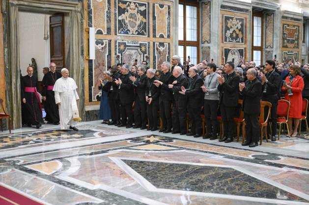 ITALY - REL - POPE LEO XIV RECEIVES IN PRIVATE AUDIENCE THE PARTICIPANTS IN THE INTERNATIONAL CONGRESS SPONSORED BY THE PONTIFICAL GREGORIAN UNIVERSITY October 23, 2026 Italy, Rome, Vatican October 23, 2026 Pope Leo XIV receives in a private audience the participants in the International Congress sponsored by the Pontifical Gregorian University EDITORIAL USE ONLY - NO BOOKS Copyright: xVATICANxMEDIA CPPx