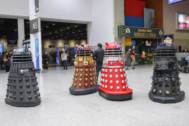 October 23, 2026, London, London, UK: London, UK. Dr Who Darleks attend the London MCM Comic Con held at the Excel venue. The event is the UK s largest pop culture fan convention, celebrating comic books, movies, TV shows, anime, manga, video games, sci-fi, and fantasy. London UK  - ZUMAl94_ 20261023_zaf_l94_096 Copyright: xRayxTangx