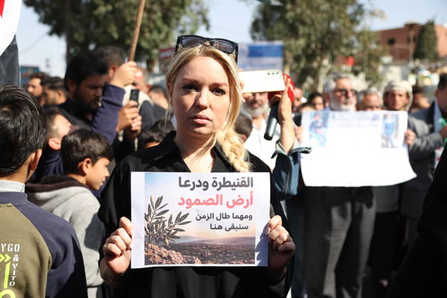 Protest against Israel’s ongoing attacks and violations in Syria QUNEITRA, SYRIA - OCTOBER 23: Syrians gather to protest the Israeli army’s attacks, raids and violations on border areas in Quneitra, Syria on October 23, 2026. Izz Aldien Alqasem Anadolu Quneitra Syria. Editorial use only. Please get in touch for any other usage.  Copyright: x2026xAnadoluxIzzxAldienxAlqasemx