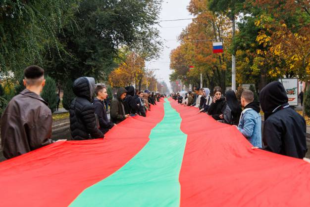 Moldova Transnistria Taxes Protest 9271225 23.10.2026 People attend a rally against economic pressure from Moldova at Suvorov Square in Tiraspol, Transnistrian region, also known as the unrecognized Pridnestrovian Moldavian Republic (PMR), Moldova. Artem Kulekin Sputnik Tiraspol Pridnestrovian Moldavian Republic  Copyright: xArtemxKulekinx