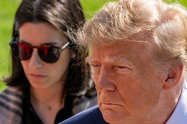 October 23, 2026, Washington, District Of Columbia, United States: President DONALD TRUMP speaks to members of the press before departing the White House for a political rally in Fort Myers, Florida. Washington United States - ZUMAk206 20261023_znp_k206_027 Copyright: xMattxKaminskyx