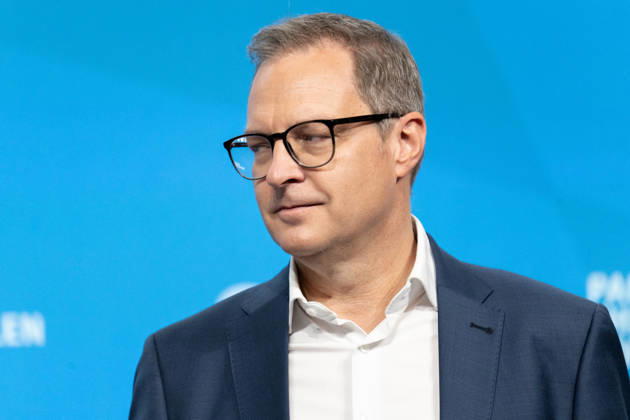 Munich, Bavaria, Germany October 23, 2026: The 2026 Party Convention of the CSU (Christian Social Union) at Messe München. Forum: LOCAL POLITICS, STRONG COMMUNITIES. A BRIGHT FUTURE. CSU Secretary-General Martin Huber (MDL)