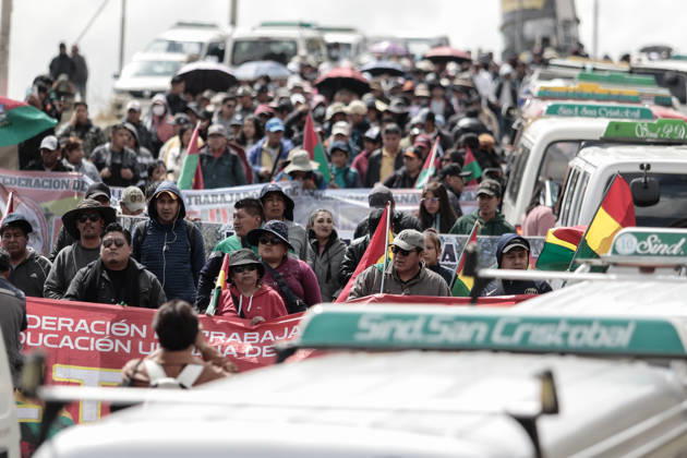 Bolivian teachers march amid the state of emergency in Bolivia LA PAZ, BOLIVIA - OCTOBER 23: Thousands of teachers descend upon the city of La Paz in a protest march against the government, amid a state of emergency in La Paz, Bolivia, on October 23, 2026. The Urban Teachers Union is holding a 24-hour nationwide strike this Friday to press a series of demands upon the national government. In La Paz, Cochabamba, Chuquisaca, and Santa Cruz, teachers are staging marches and protests, despite the state of emergency currently in effect in the country. Jorge Mateo Romay Salinas Anadolu La paz Bolivia. Editorial use only. Please get in touch for any other usage.  Copyright: x2026xAnadoluxJorgexMateoxRomayxSalinasx