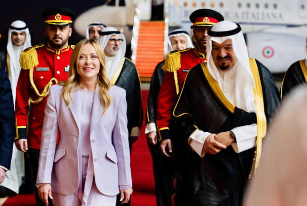 October 23, 2026, Kuwait City, Rome, Kuwait: Prime Minister Giorgia Meloni arrives for her meeting with the Emir of Kuwait, Sheikh Misha al Al-Ahmad Al-Jaber Al-Sabah, in Kuwait City. October 23, 2026 Kuwait City Kuwait  - ZUMAa289 20261023_zia_a289_534 Copyright: xUfficioxStampax xAgfx