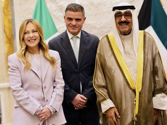 October 23, 2026, Kuwait City, Rome, Kuwait: Prime Minister Giorgia Meloni meets with the Emir of Kuwait, Sheikh Misha al Al-Ahmad Al-Jaber Al-Sabah, in Kuwait City. October 23, 2026 Kuwait City Kuwait  - ZUMAa289 20261023_zia_a289_536 Copyright: xUfficioxStampax xAgfx