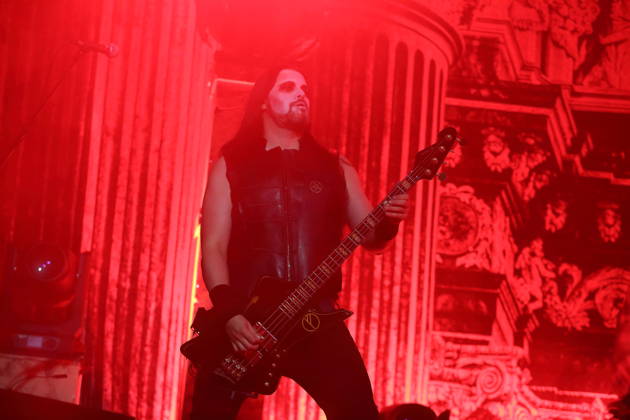 Victor Brandt of the band Dimmu Borgir at a concert at the Columbiahalle in Berlin, October 23, 2026 Behemoth Dimmu Borgir Concert Berlin