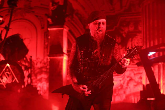 Sven Atle Erkekjetter Silenoz Kopperud of the band Dimmu Borgir at a concert at the Columbiahalle in Berlin, October 23, 2026 Behemoth Dimmu Borgir Concert Berlin