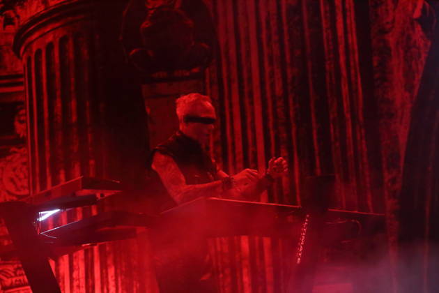 Geir Gerlioz Bratland of the band Dimmu Borgir at a concert at the Columbiahalle in Berlin, October 23, 2026 Behemoth Dimmu Borgir Concert Berlin