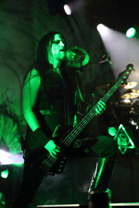 Victor Brandt of the band Dimmu Borgir at a concert at the Columbiahalle in Berlin, October 23, 2026 Behemoth Dimmu Borgir Concert Berlin