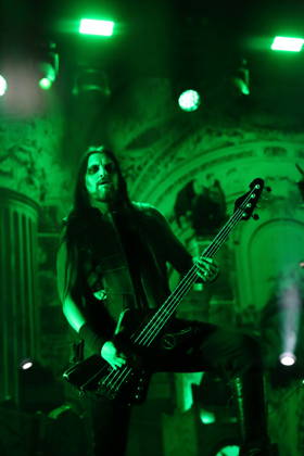 Victor Brandt of the band Dimmu Borgir at a concert at the Columbiahalle in Berlin, October 23, 2026 Behemoth Dimmu Borgir Concert Berlin