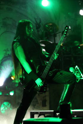 Victor Brandt of the band Dimmu Borgir at a concert at the Columbiahalle in Berlin, October 23, 2026 Behemoth Dimmu Borgir Concert Berlin