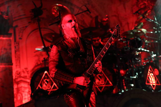 Kjell Age Damage Karlsen of the band Dimmu Borgir at a concert at the Columbiahalle in Berlin, October 23, 2026 Behemoth Dimmu Borgir Concert Berlin