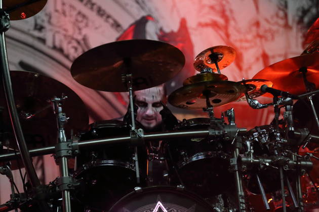 Dariusz Daray Brzozowski of the band Dimmu Borgir at a concert at the Columbiahalle in Berlin, October 23, 2026 Behemoth Dimmu Borgir Concert Berlin