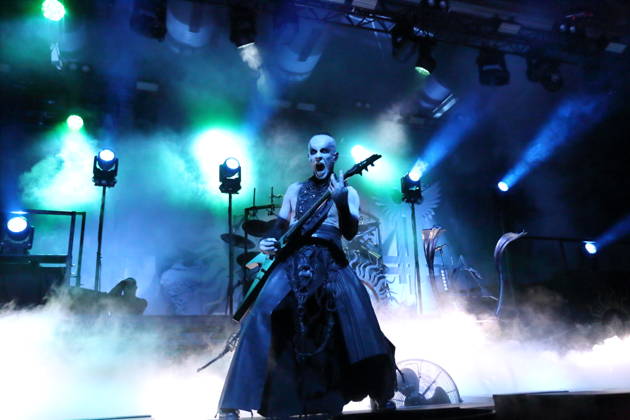 Adam Michal Nergal Darski of the band Behemoth at a concert at the Columbiahalle in Berlin, October 23, 2026 Behemoth Dimmu Borgir Concert Berlin