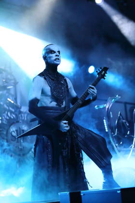 Adam Michal Nergal Darski of the band Behemoth at a concert at the Columbiahalle in Berlin, October 23, 2026 Behemoth Dimmu Borgir Concert Berlin