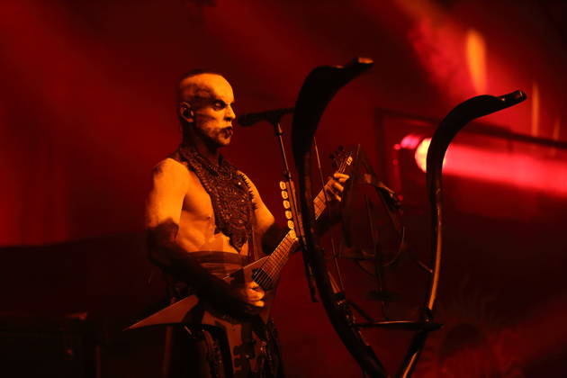 Adam Michal Nergal Darski of the band Behemoth at a concert at the Columbiahalle in Berlin, October 23, 2026 Behemoth Dimmu Borgir Concert Berlin