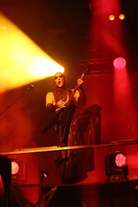 Adam Michal Nergal Darski of the band Behemoth at a concert at the Columbiahalle in Berlin, October 23, 2026 Behemoth Dimmu Borgir Concert Berlin