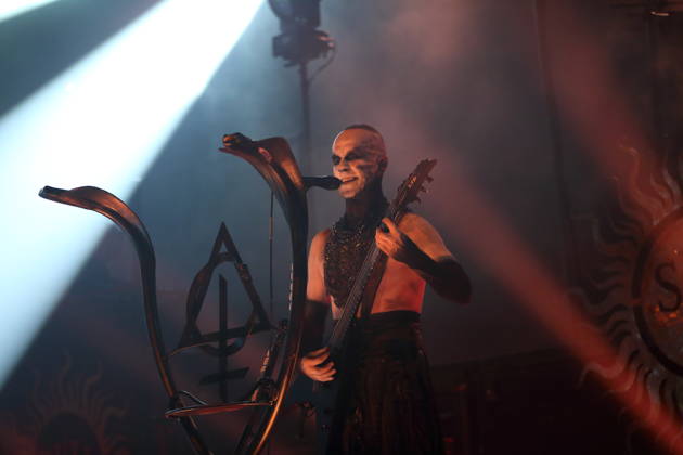 Adam Michal Nergal Darski of the band Behemoth at a concert at the Columbiahalle in Berlin, October 23, 2026 Behemoth Dimmu Borgir Concert Berlin