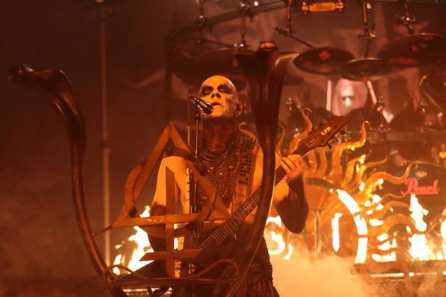 Adam Michal Nergal Darski of the band Behemoth at a concert at the Columbiahalle in Berlin, October 23, 2026 Behemoth Dimmu Borgir Concert Berlin